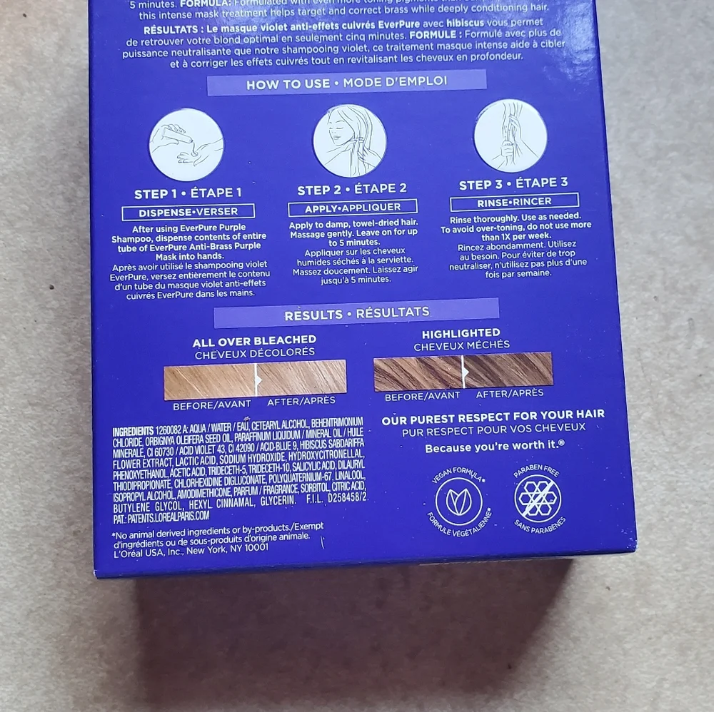 L'Oreal EverPure Ultra-Pigmented Purple Mask New